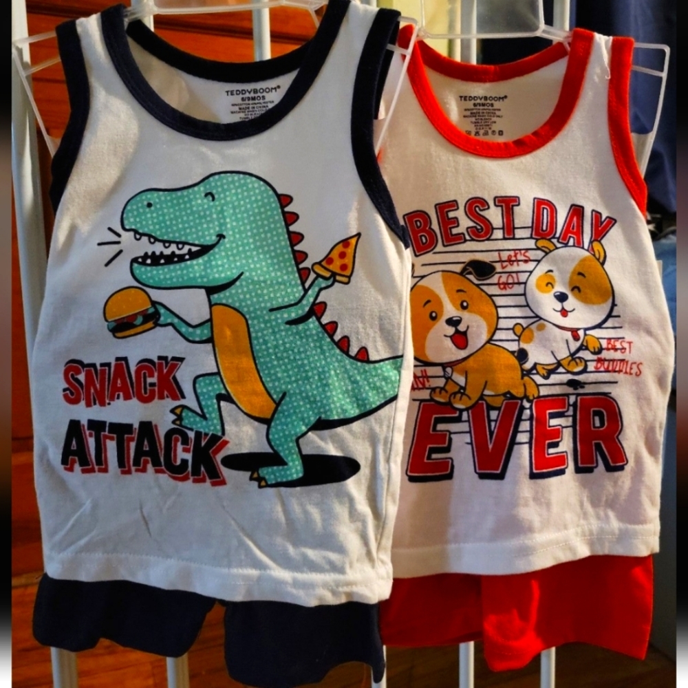 💥4/$25 TEDDYBOOM 2-Piece Dinosaur & Doggy Matching Sets